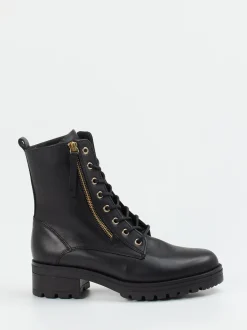 Gabor Comfort – Schnürstiefelette aus Kalbleder schwarz