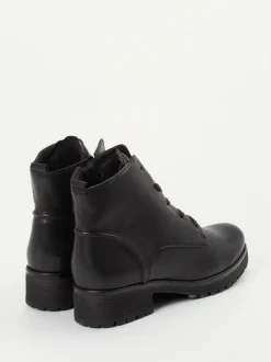 Gabor Comfort – Schnürstiefelette aus Kalbleder Schwarz