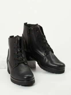 Gabor Comfort – Schnürstiefelette aus Kalbleder Schwarz