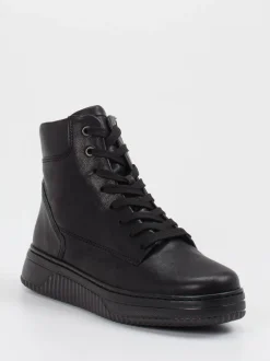 Gabor Comfort – Schnürstiefelette aus Kalbleder schwarz