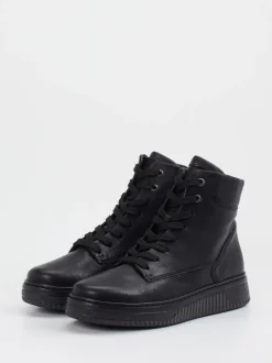 Gabor Comfort – Schnürstiefelette aus Kalbleder schwarz