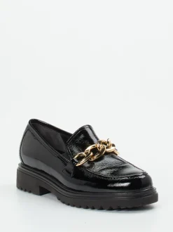 Gabor Comfort – Slipper aus Lackleder Schwarz