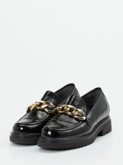 Gabor Comfort – Slipper aus Lackleder Schwarz