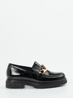 Gabor Comfort – Slipper aus Lackleder Schwarz
