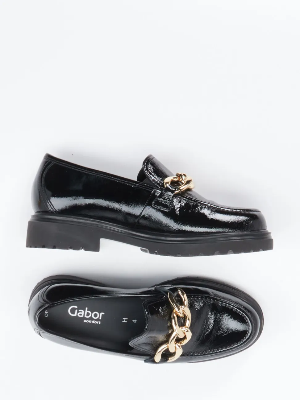 Gabor Comfort – Slipper aus Lackleder Schwarz