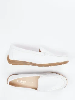 Gabor Comfort – Slipper aus Ziegenleder Weiß