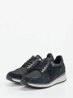 Gabor Comfort – Sneaker aus Veloursleder Schwarz