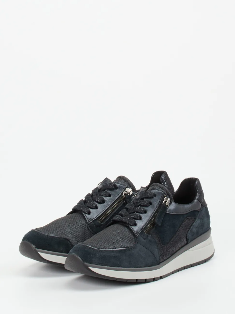 Gabor Comfort – Sneaker aus Veloursleder Schwarz