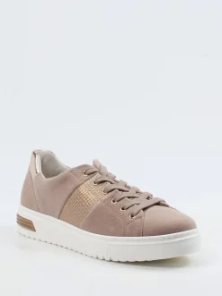 Gabor Comfort – Sneaker aus Veloursleder Rosébeige