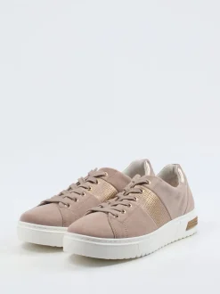 Gabor Comfort – Sneaker aus Veloursleder Rosébeige