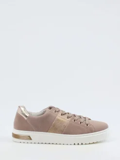 Gabor Comfort – Sneaker aus Veloursleder Rosébeige