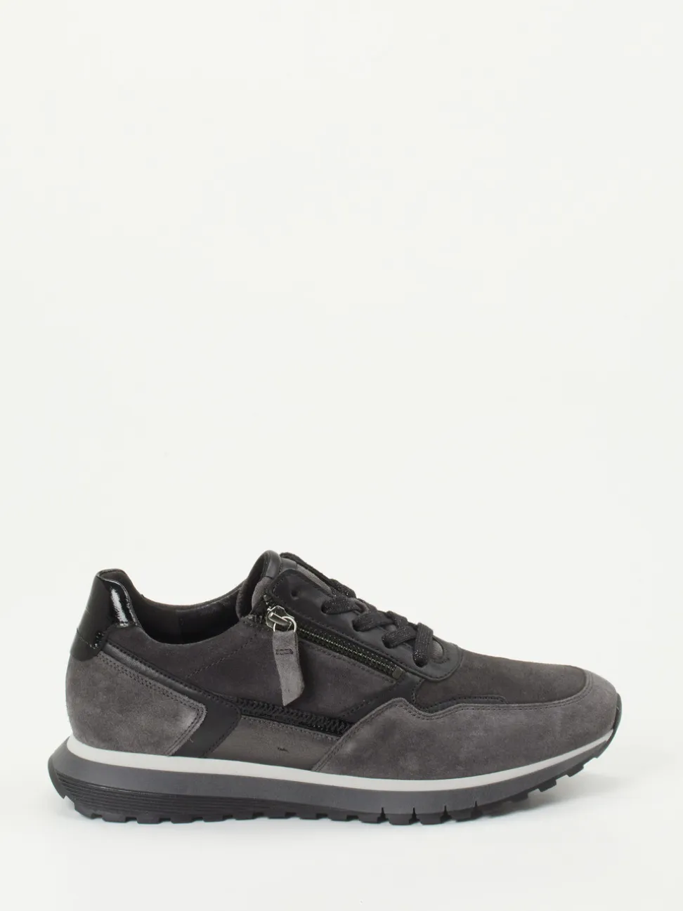 Gabor Comfort – Sneaker aus Veloursleder anthrazit