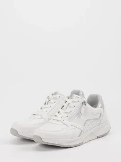 Gabor Comfort – Sneaker aus Kalbleder in Offwhite