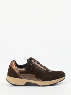 Gabor Comfort – Sneaker aus Veloursleder Dunkelbraun