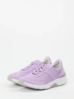 Gabor Comfort – Sneaker aus Velour/Textil in Flieder