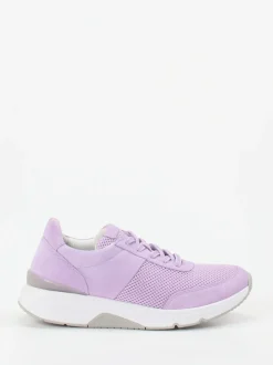 Gabor Comfort – Sneaker aus Velour/Textil in Flieder