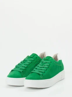 Gabor Comfort – Sneaker aus Veloursleder grasgrün