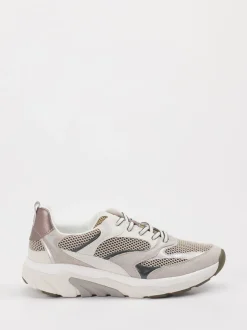 Gabor Comfort – Sneaker aus Velour und Textil Beige