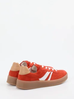 Gabor Comfort – Sneaker aus Veloursleder in Rot
