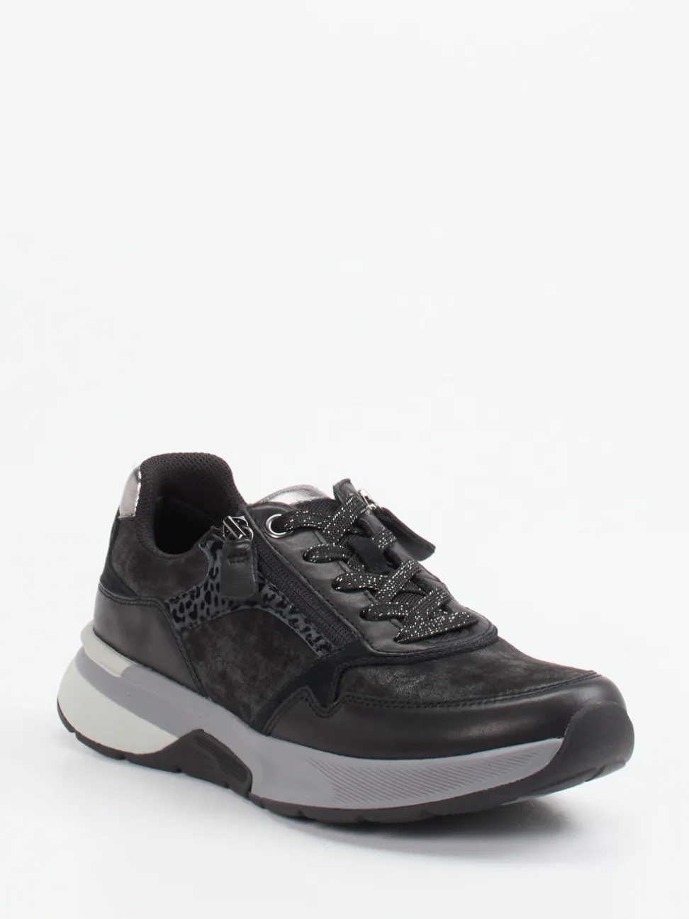 Gabor Comfort – Sneaker aus Stretch mit Animal-Print