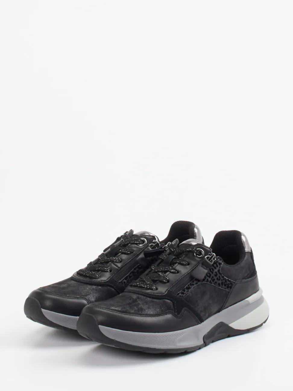 Gabor Comfort – Sneaker aus Stretch mit Animal-Print