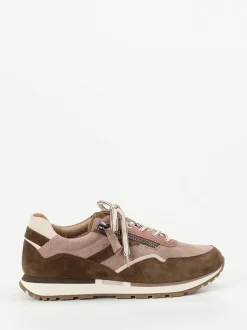 Gabor Comfort – Sneaker aus Veloursleder Altrosa