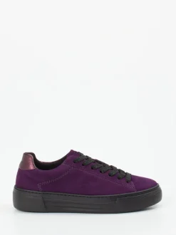 Gabor Comfort – Sneaker aus Veloursleder Violett