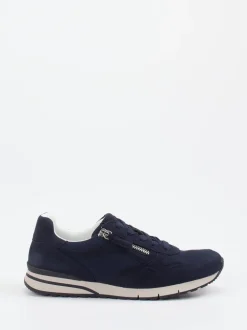Gabor Comfort – Sneaker aus Veloursleder und Mesh Blau