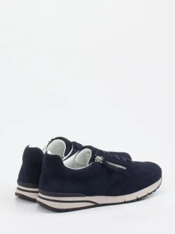 Gabor Comfort – Sneaker aus Veloursleder und Mesh Blau