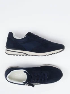 Gabor Comfort – Sneaker aus Veloursleder und Mesh Blau