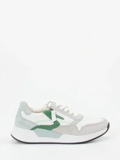Gabor Comfort – Sneaker aus Veloursleder und Mesh Offwhite