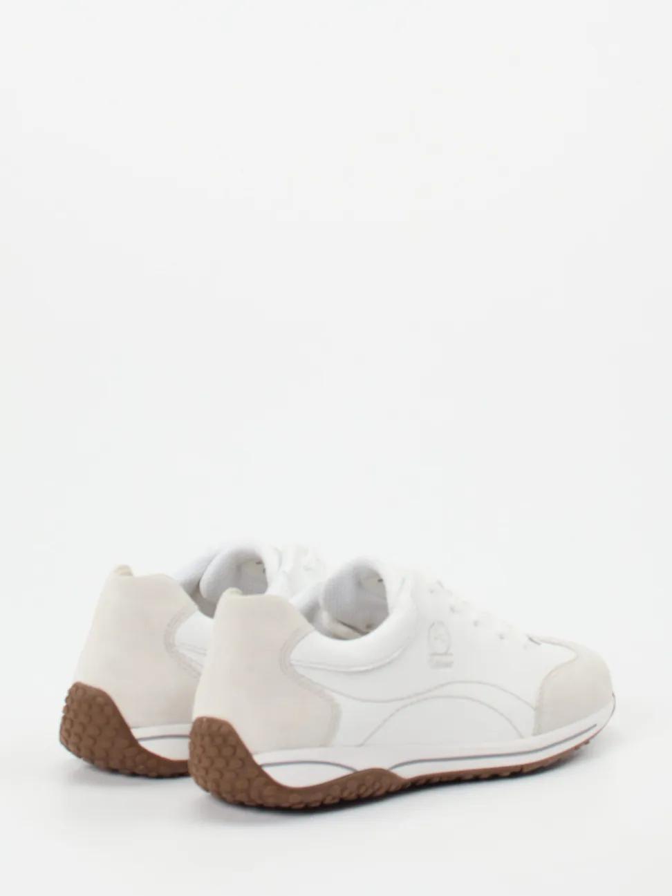 Gabor Comfort – Sneaker aus Kalb- und Veloursleder Weiß