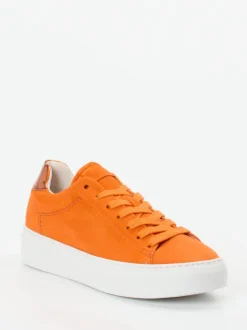 Gabor Comfort – Sneaker aus Veloursleder Orange