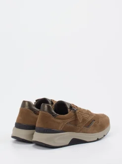 Gabor Comfort – Sneaker aus Veloursleder cognacfarben