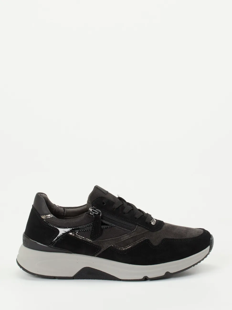 Gabor Comfort – Sneaker aus Veloursleder in Grau