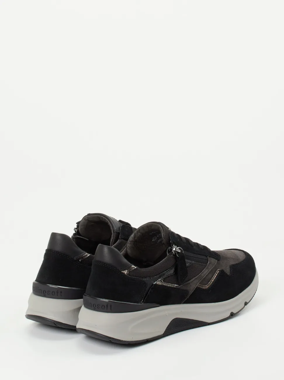 Gabor Comfort – Sneaker aus Veloursleder in Grau