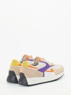 Gabor Comfort – Sneaker aus Veloursleder Beige-Multi