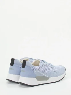 Gabor Comfort – Sneaker aus Veloursleder und Mesh blau