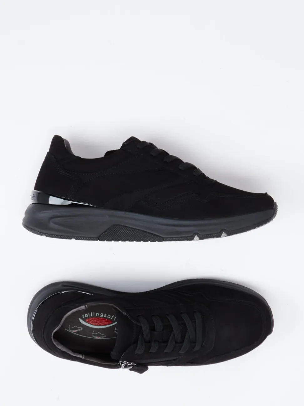 Gabor Comfort – Sneaker aus Nubukleder Schwarz