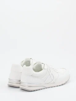 Gabor Comfort – Sneaker aus Kalbleder und Mesh Offwhite