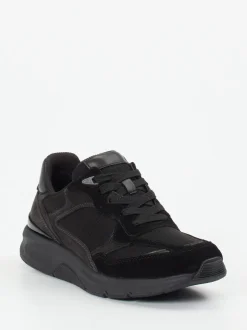 Gabor Comfort – Sneaker aus Veloursleder schwarz