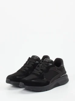 Gabor Comfort – Sneaker aus Veloursleder schwarz