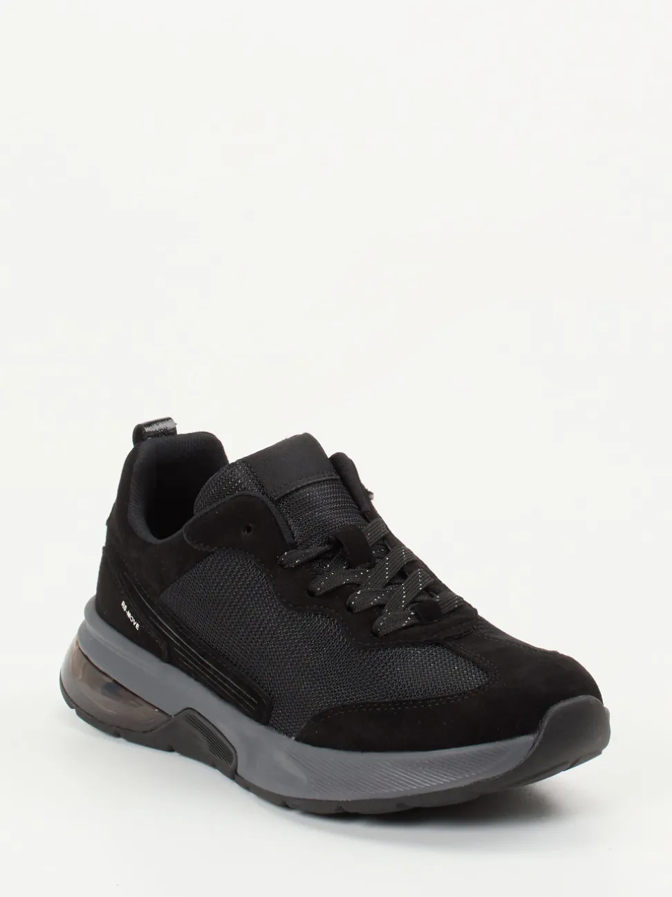 Gabor Comfort – Sneaker aus Veloursleder und Mesh schwarz