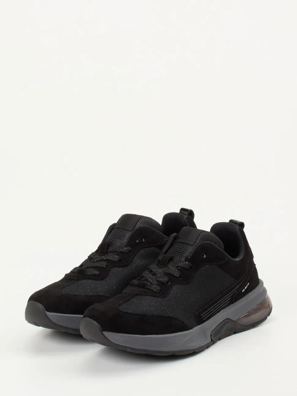 Gabor Comfort – Sneaker aus Veloursleder und Mesh schwarz