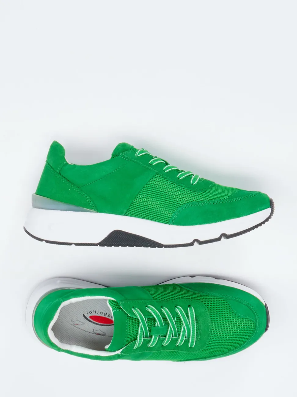 Gabor Comfort – Sneaker aus Veloursleder grün