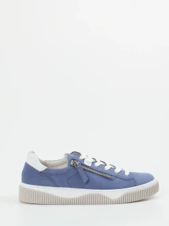 Gabor Comfort – Sneaker aus Nubukleder in Jeansblau