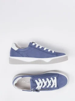 Gabor Comfort – Sneaker aus Nubukleder in Jeansblau