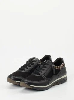 Gabor Comfort – Sneaker aus Veloursleder schwarz
