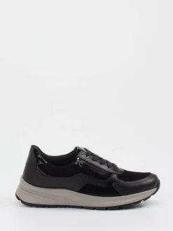 Gabor Comfort – Sneaker aus Veloursleder Schwarz