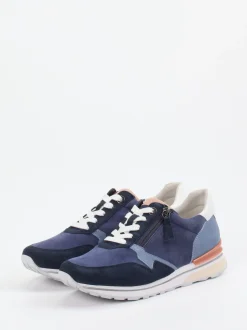 Gabor Comfort – Sneaker aus Veloursleder in Blau